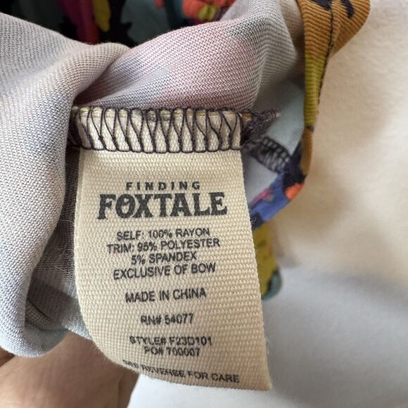 NEW Finding Foxtale Girls You're Invited Party Dress SZ 4 Pink Bow Artsy Floral - Picture 5 of 9